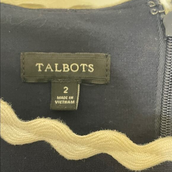 TALBOTS REFINED PONTE RICKRACK TRIMMED SHEATH DRESS SIZE 2 - Picture 3 of 6